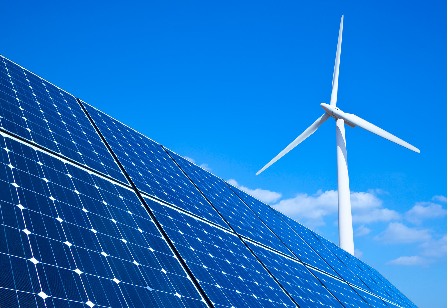 blue-skye-windmill-solar-panel-clouds-istock-453911335